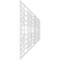 Ekena Millwork Set of Four Panels for 94 1/2"W x 36 1/4"H Harlingen Fretwork Wainscot Wall Paneling WPKP18X01X47GLN - alternate 2